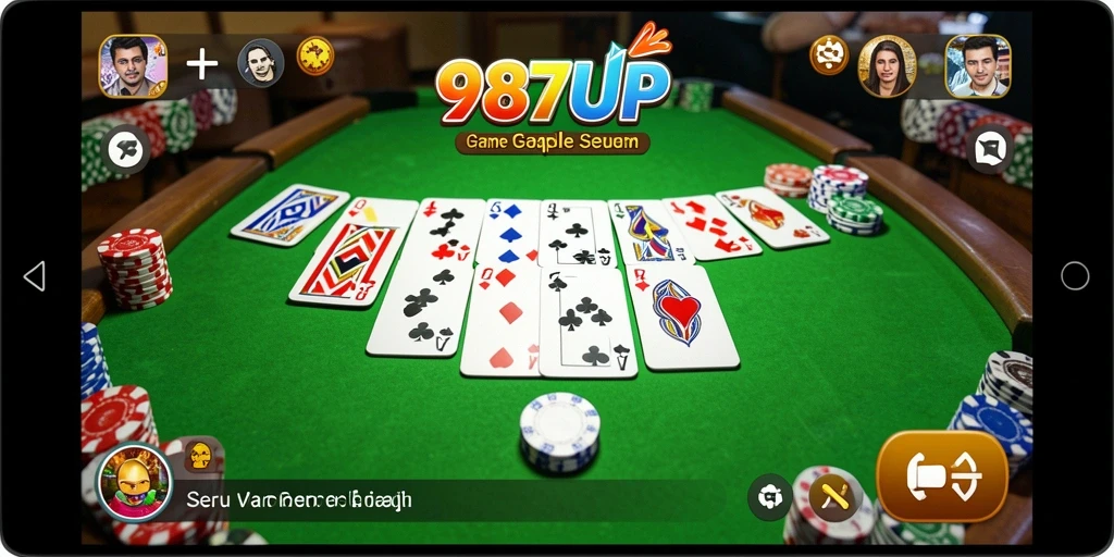 Tampilan gameplay seru Gaple di 987UP.