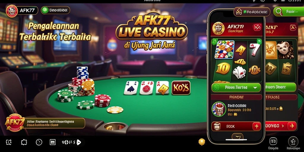 Tampilan gameplay Live Casino yang mendebarkan di AFK77.