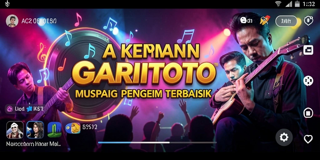 Screenshot menunjukkan gameplay menarik GARITOTO dengan berbagai alat musik.