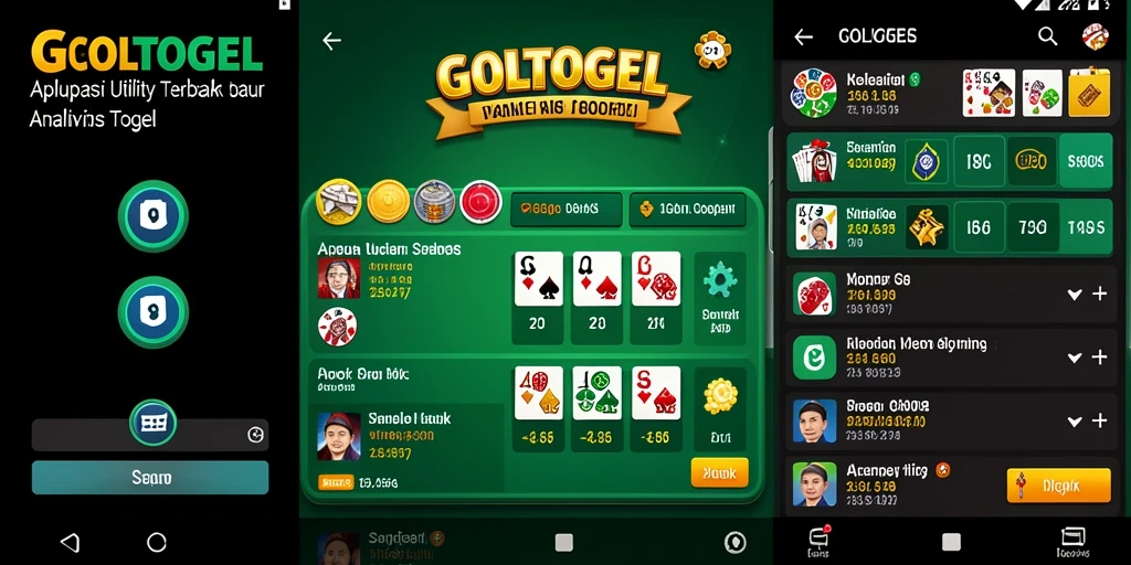 Tampilan aplikasi GOLTOGEL yang modern dan informatif.