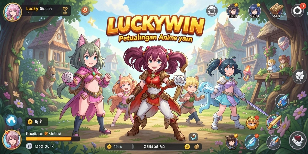 Tampilan indah dan penuh aksi dari gameplay LUCKYWIN.