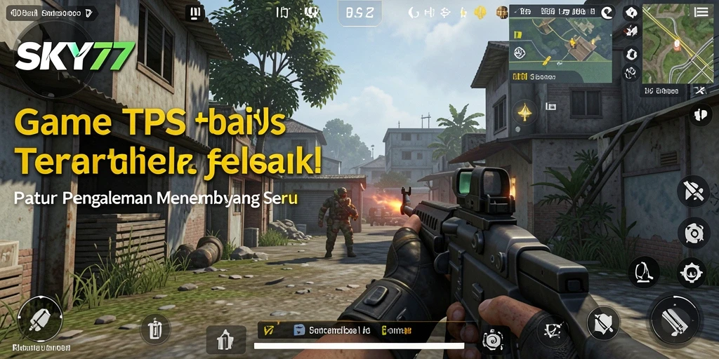 Tampilan gameplay <strong>SKY77</strong> dengan aksi menembak seru dan grafis menawan.