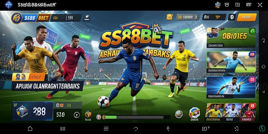 Tampilan gameplay mendebarkan dari aplikasi olahraga SS88BET.